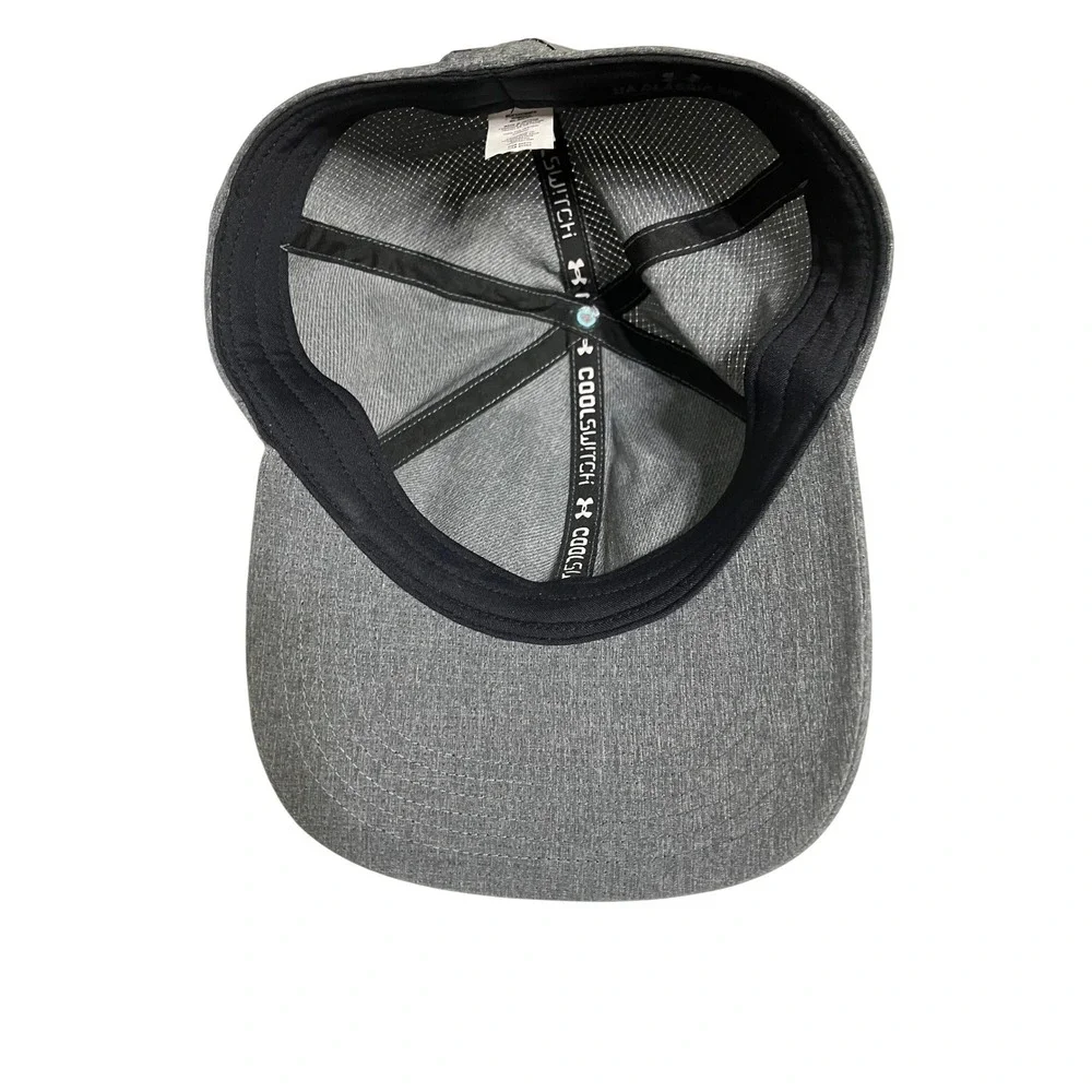 Under Armour Hat M/L Grey CoolSwitch Classic Fit Stretch Baseball Cap Golf Hat